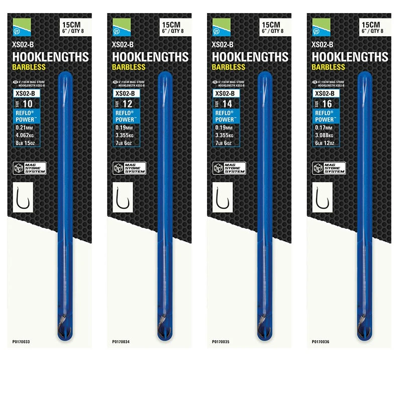 Preston Innovations XS02-B Barbless Hooklengths 6inch